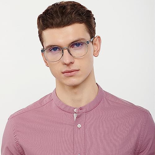 LENSKART BLU | Zero Power Bluecut & Antiglare Computer Eyeglasses For Eye Protection And Strain | Full Rim Round | Men & Women | Medium | LB E14060 - Image 5