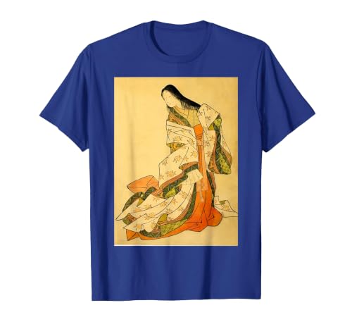 ONO no Komachi The Poetess Japanese Poem Writer Waka Poet T-Shirt, Men, Royal Blue, XX-Large