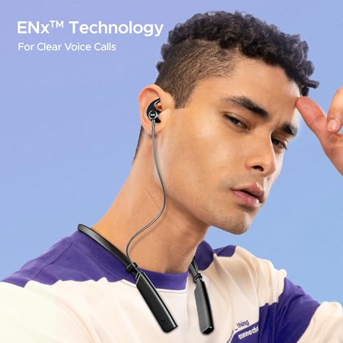 Image of boAt Rockerz 238 Pro, 20H Battery, ENx, Beast Mode, Vibration Alert, ASAP Charge, Dual Pairing, Bluetooth Neckband, Wireless with Mic Earphones (Active Black)