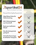 SPORTIKEL24 2by2 Weave Poles – Blau – 2er Set Agility-Slalomstangen mit Metallbasis – für Training & Parcoursaufbau – erweiterbar & mobil