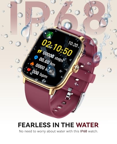 Image of Smart Watch for Women Men- Answer /Make Call, 2025 IP68 Waterproof Fitness Step Sleep Tracker Watch with Monitor Activity Counter Smartwatch for Andriod iPhone iOS Samsung Compatible