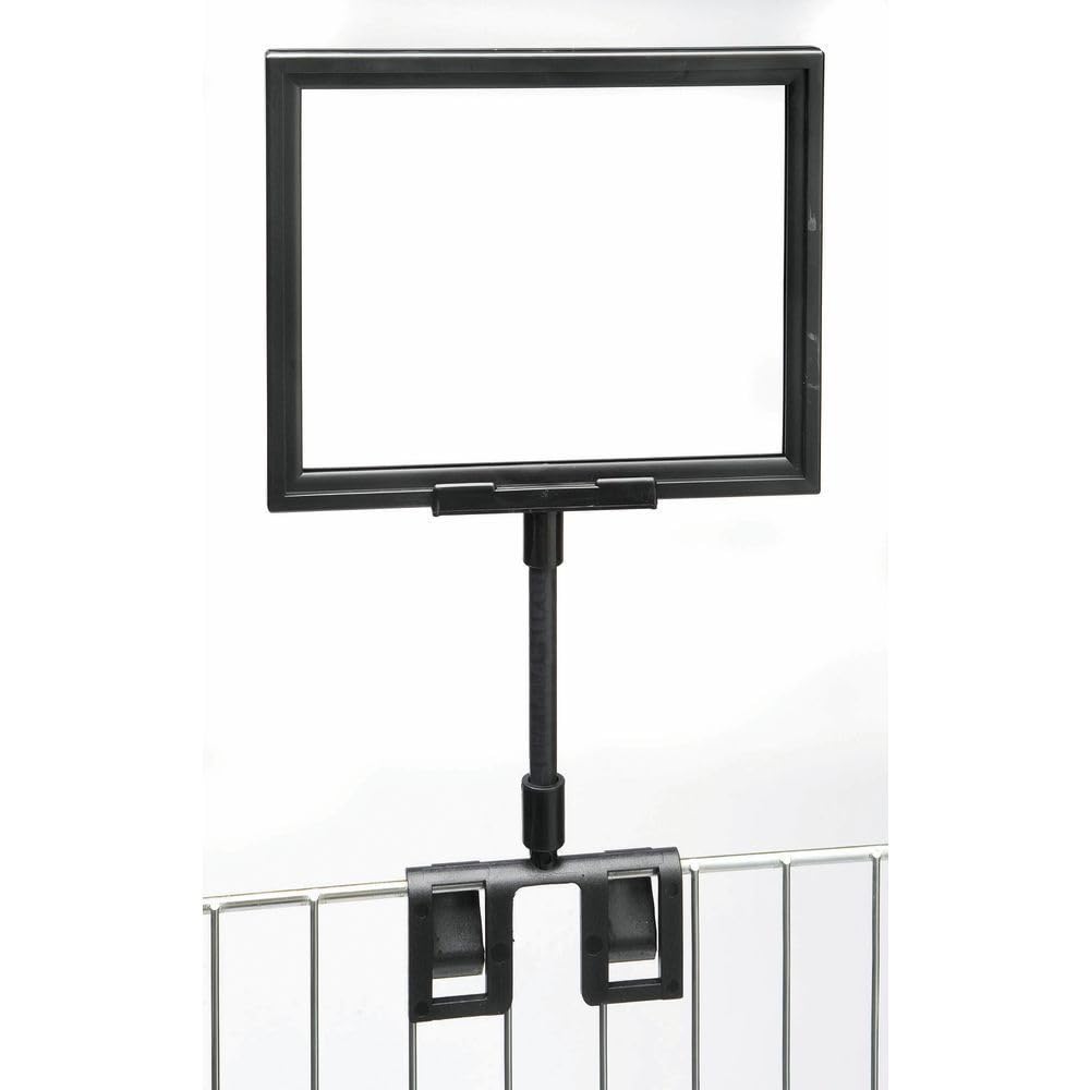 8 1/2 x 11 Retail Sign Holder Black Clip Mount, 81414