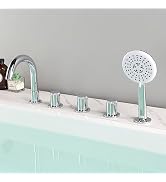 Roman Tub Badewannen-Armatur Chrom – 5-Loch Montage Mit Handbrause