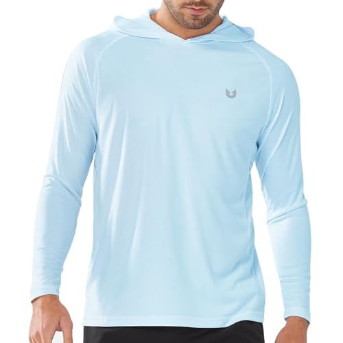 NORTHYARD Men’s UPF 50+ Hoodie Shirts Long Sleeve Sun Protection Fishing Swim Lightweight UV SPF Running Rash Guard Quick Dry