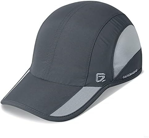 GADIEMKENSD Mens Quick Dry Sports Hat UPF50+ Soft Outdoor Run Cap (56-60cm)