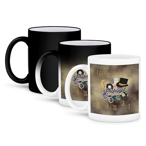 3dRose Midnight Countdown Mug with Top Hat & Pearls 11oz