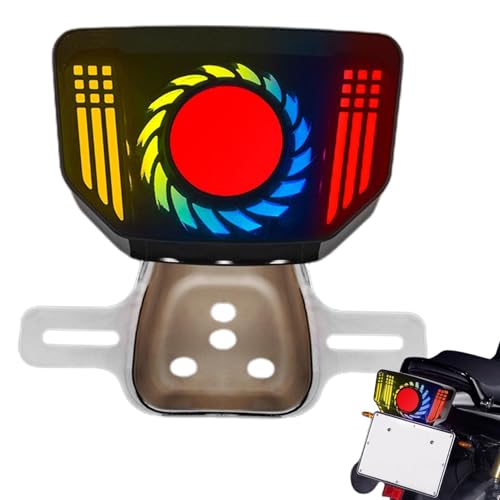 Feu arrière moto LED multifonctions avec ampoules de clignotants intégrées - 7