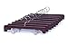 JS HANGER Wooden Hanger with Two Chrome Clips, Walnut, 10-Pack