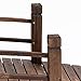 Outsunny Fir Wood Garden Bridge Arc Walkway with Side Railings for Backyards, Gardens, and Streams, Stained Wood, 60
