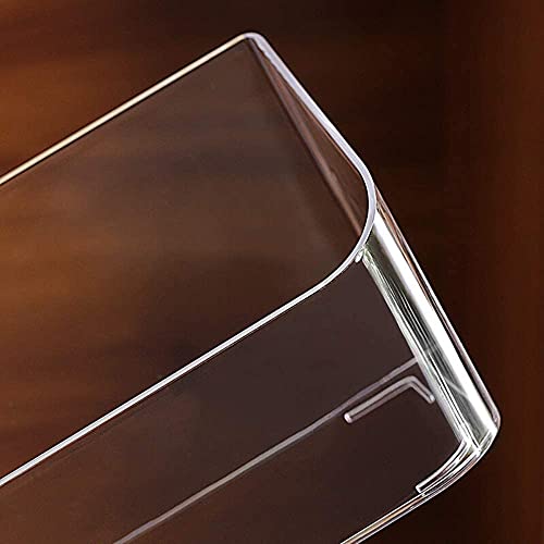 Sunficon Makeup Tray Holder Organizer Cosmetic Display Case Tabletop Desktop Vanity Countertop Bathroom Wall Cabinet Medicine Storage Box 9 Dividers 2 Removable For Womens Ladies Girls Crystal Clear #TOP6