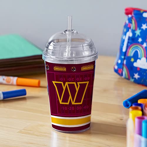Image of Rico Industries NFL Football Rookie of The Year 12oz Acrylic Tumbler, Youth Tumbler with Swirly Straw