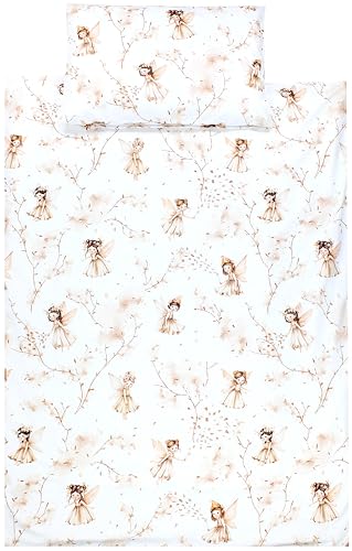 TupTam Kinder Bettwäsche Set Babybettwäsche Bettbezug 100 x 135 120 x 90 Kissenbezug 40 x 60 Jungen Mädchen 2-TLG, Farbe: Beige/Feen, Größe: 135x100 cm TupTam Kinder Bettwäsche Set Babybettwäsche Bettbezug 100 x 135 120 x 90 Kissenbezug 40 x 60 Jungen Mädchen 2-TLG, Farbe: Beige/Feen, Größe: 135x100 cm