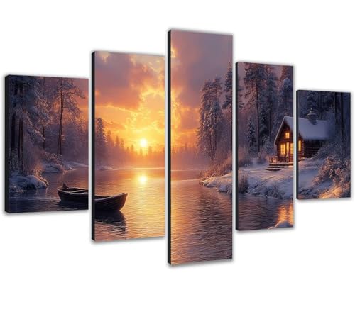Broderie Diamant Paysage d'Hiver pour une Déco Maison Cosy