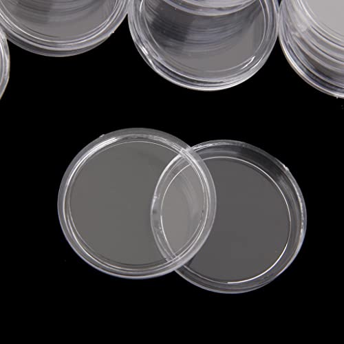 100 cápsulas plásticas transparentes para monedas 24mm miniatura 5