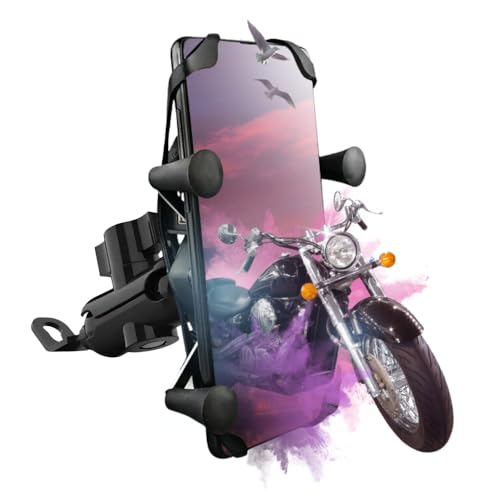 Suporte para celular de motocicleta e bicicleta com carregador