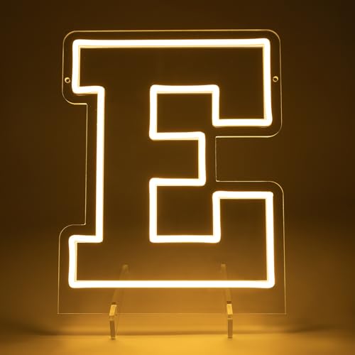 Image of Light Up Letters E, Led Marquee Letter Lights Neon Sign, 13.9 inch Height Decorative Lighted Alphabet Number, Battery /USB Powered Led Letters Lights for Wedding, Birthday, Party, Christmas or Home Decor