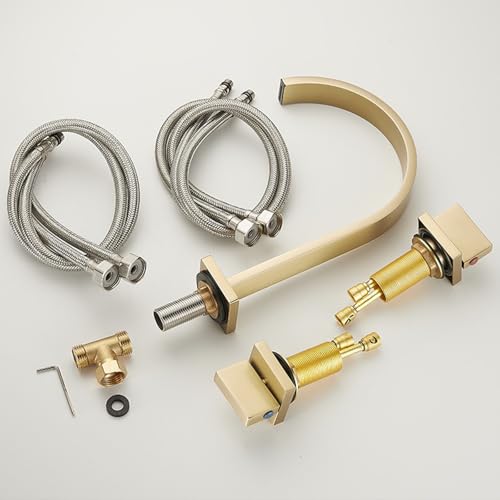 Robinet cascade pour lavabo double poignée pour un réglage précis de l'eau - 5