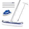 Masthome 18″ Aluminium Pool Brush Heavy Duty Zwembad Borstel met Scrub Sponge Brush