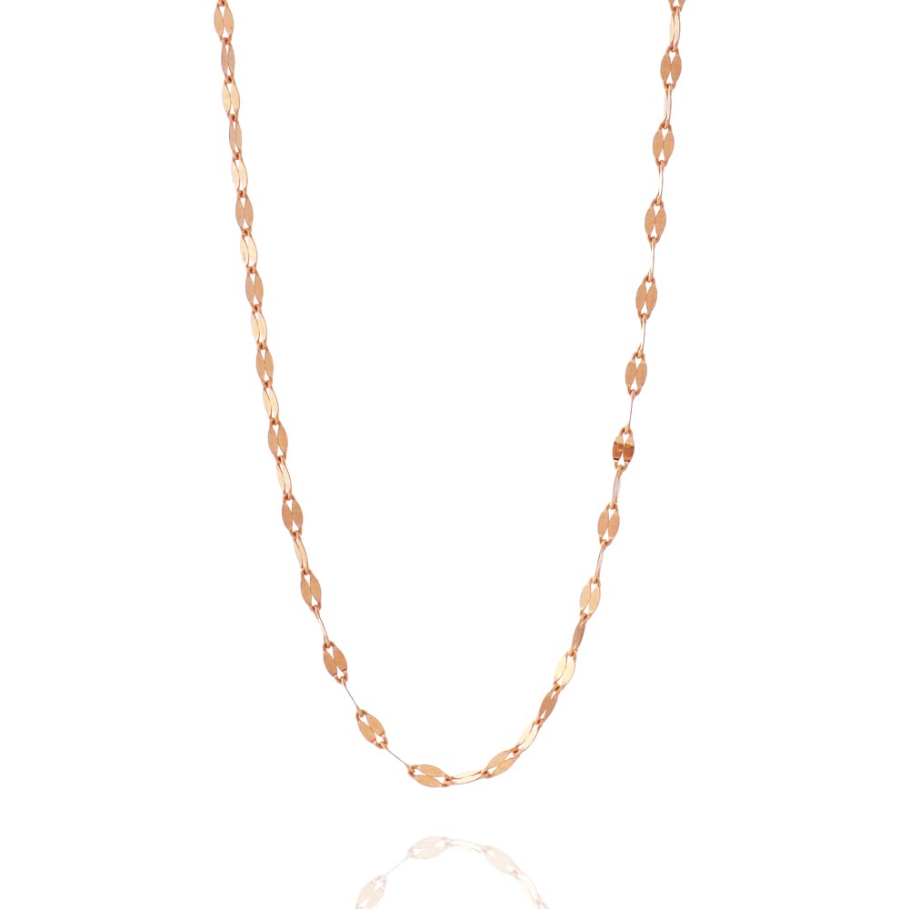 Amazon | 18K/プラチナ950 1.4mm Petal チェーンネックレス 45cm
