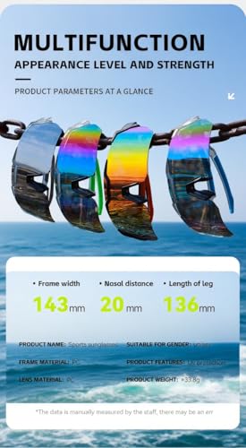 Sports Sunglasses. Ideal for driving, fishing, mountain biking.UV400 protection.Adjustable nose support.4