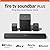 Amazon Fire TV Soundbar Plus with subwoofer and surround sound speakers (newest model), 5.1 channel, Dolby Atmos, clear dialogue