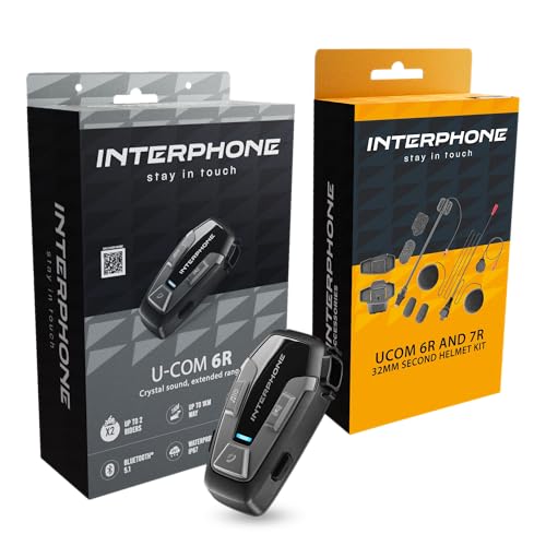 Totalmente rimovibile – L'interfono Bluetooth 5.1 può essere istallato su diversi caschi grazie alle staffe adesive o a morsetto incluse, e il design multi-tasto garantisce facilità d'uso anche con i guanti