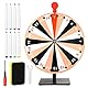 Diegimr 40cm Großes Glücksrad Set, Tisch Glücksrad mit 24 Fächern Tombola Glücksrad mit Ständer Roulette Rad für Karneval Messen Glücksrad-Spiele (Orange & Schwarz)