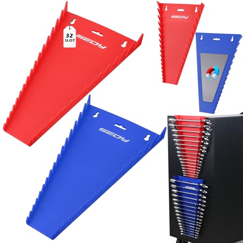 2-Pack Magnetic Wrench Organizer, 32-Slot Premium Wrench...