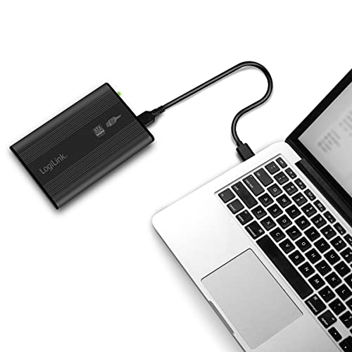 Caja externa LogiLink USB 3.0 SATA 2.5 pulgadas negra miniatura 2