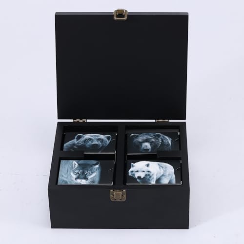 GUYTRENDz North American Predators Playing Cards with Organizer Box Waterproof Stylish Playing Cards, Cool Deck of Cards, Poker Cards for Collectors and Game Enthusiasts