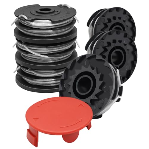 Uchidodo Hilo Desbrozadora, 6 Carretes para Cortadora AdvancedGrassCut36, Art 24 27 30, Longitud 6 m, Diámetro 1,6 mm con Cubierta de Carrete