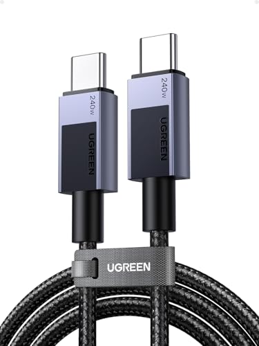 UGREEN 240W USB C auf USB C Kabel PD 3.1 USB C Ladekabel Schnellladekabel kompatibel mit iPhone 17/Air/16/15, M3 MacBook Pro/Air, iPad Pro/Air 2024, Galaxy S24 Ultra Pixel 9, Steam Deck usw. (2M)