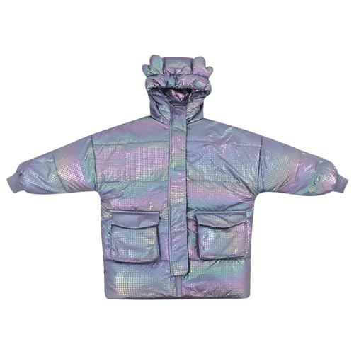 Kids Lightweight Puffer Jacket Cold Winter Packable Bubble Coat Down Cotton Coats Zip Up Hooded Outwear