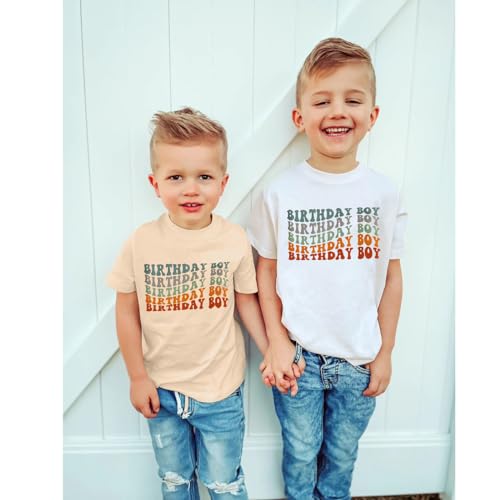 Ritatte Birthday Boy Shirt Toddler Boys Birthday Outfit 1st 2nd 3rd 4th 5th Gift Short Sleeve Party T-Shirt4