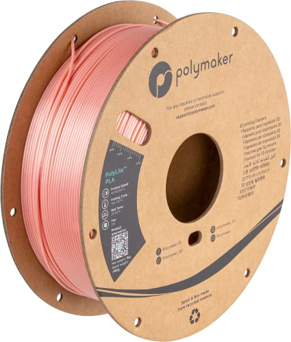 Image of Polymaker Silk PLA Filament 1.75mm, Shiny Pink 3D Printer Filament 1kg - PolyLite 1.75mm PLA Filament Silk Pink Filament 1.75mm Shiny PLA 3D Filaments