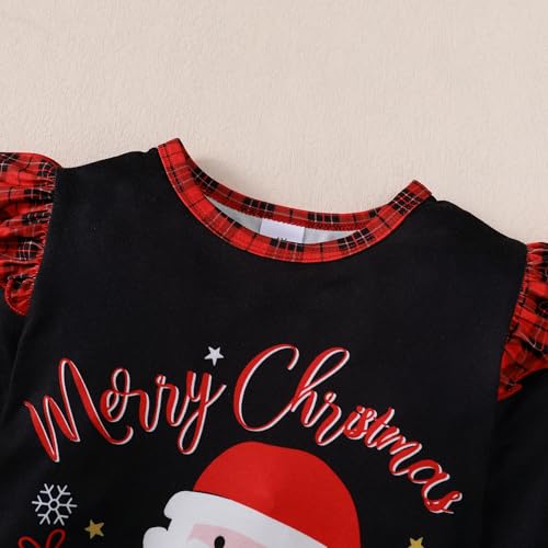 Image of HOORGIN Girls Long Sleeve Shirts Cute Ruffle Shoulder Crewneck for Fall Toddler Girl Clothes