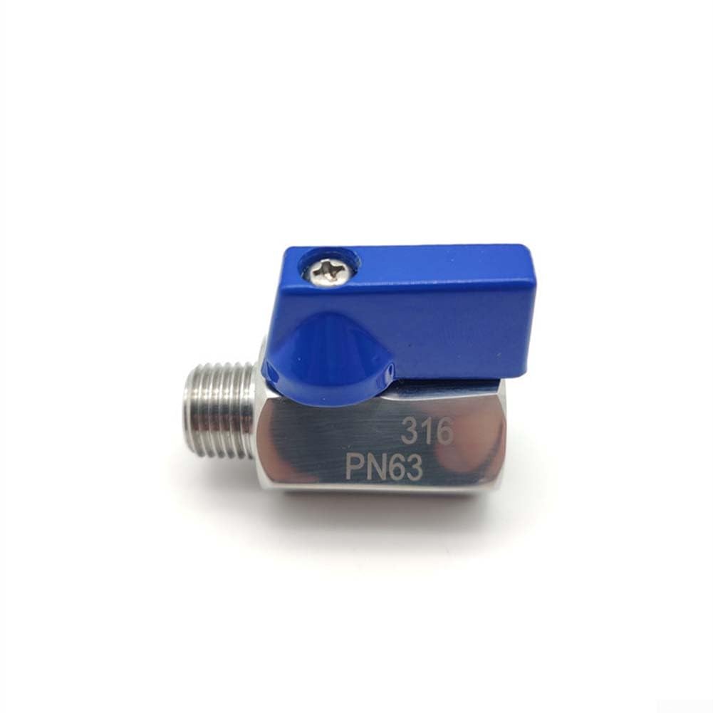 Mini robinet à tournant sphérique 1/4 en acier inoxydable 304 male femelle