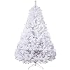 6ft 1300 tips artificial christmas pine tree fake xmas spruce trees holiday decoration with metal stand easy assembly for outdoor and indoor decor white  urban country home decor