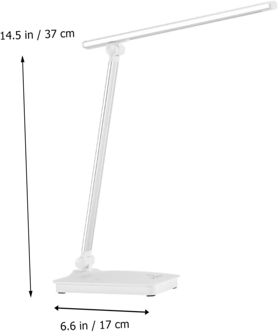 DOITOOL USB Charging Dimmable Led Desk Lamp Eye Flexible Angle Adjustments Modern Silver Design for Home Office and Reading