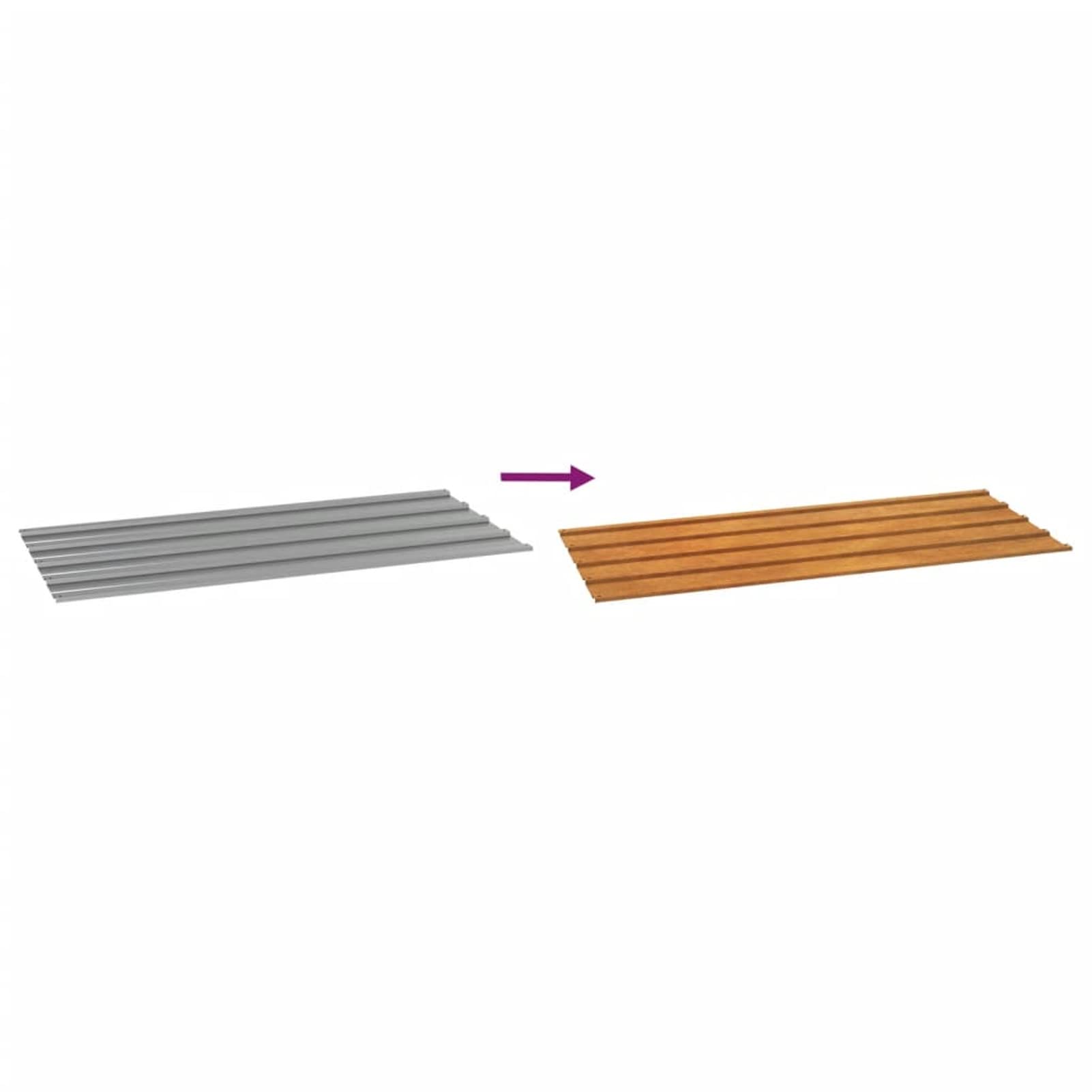 Festnight Panel para Tejado 12 Uds Acero Galvanizado, Chapa Tejado de Techo, Paneles Tejados Exterior, Paneles de Techo para Garajes, Cobertizos, Establos, Gris 100x44 cm