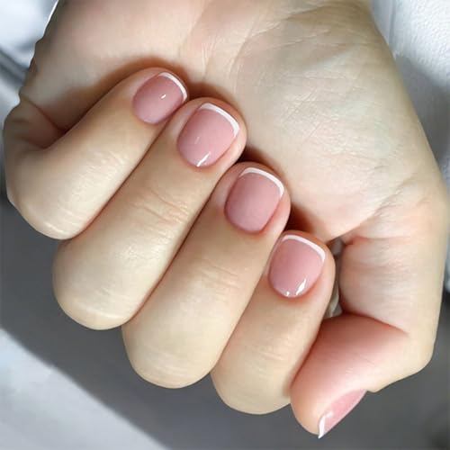 24個 バレンタインデーネイル つけ爪 ショート スクエア スティック オン フルカバー プレスオン スタイリッシュ 女性用 パーティー レディネイル