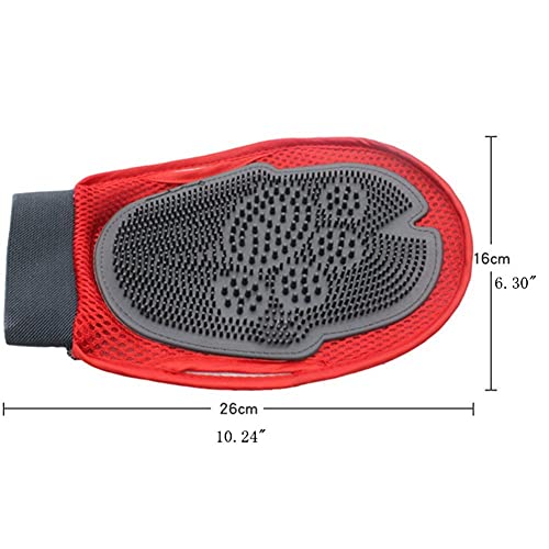 Huisdierborstels Handschoenen Rode handschoen for katten kat verzorging huisdier hond haar deshedding borstel kam… - Image 4