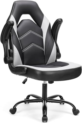 image for Sweetcrispy Gaming Chair - PU Leather Computer Chair Ergonomic Office 