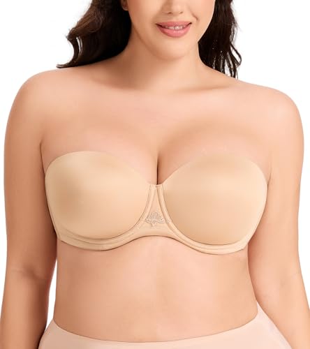 Soutien-gorge push-up 115E sans bretelles fini les complexes en robe dos nu beige de fête