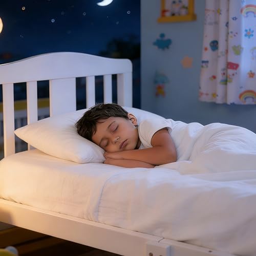 Image of NTBAY 2 Pack Toddler Pillows with Pillowcases, Soft Cotton Down Alternative 13x18 with Microfiber Zippered Pillowcases for Sleeping in Crib Bed - Machine Washable - Breathable Travel Pillow, White
