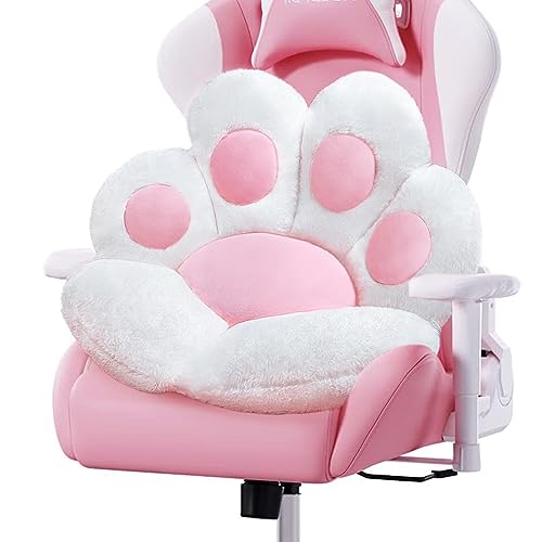 Cojín con Forma de Pata de Gato Kawaii con Forma de Pata de Gato de 28 x 24 Pulgadas, cojín de Felpa para sofá Perezoso para Silla de Jugador, Accesorios Kawaii, decoración de habitación, Almohadilla