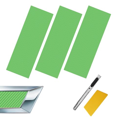 Image of Compatible with 11.8 inch x 4 inch 3PCS Chevy Bowtie Emblem Logo Stickers Cut DIY Decals, 3 Pcs Universal Logo Overlay Green