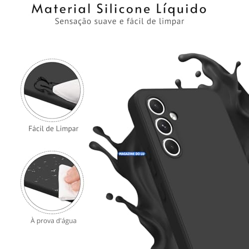 Capa Capinha Case Compatível Samsung Galaxy S23 Silicone Veludo Premium Anti Impacto (PRETO)