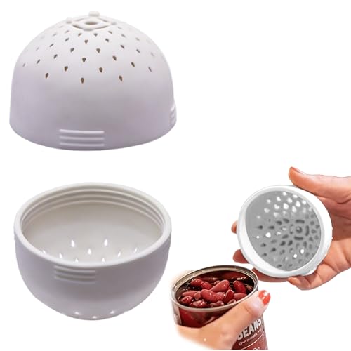 Colador pequeño anidado para cocina silicona blanco miniatura 2