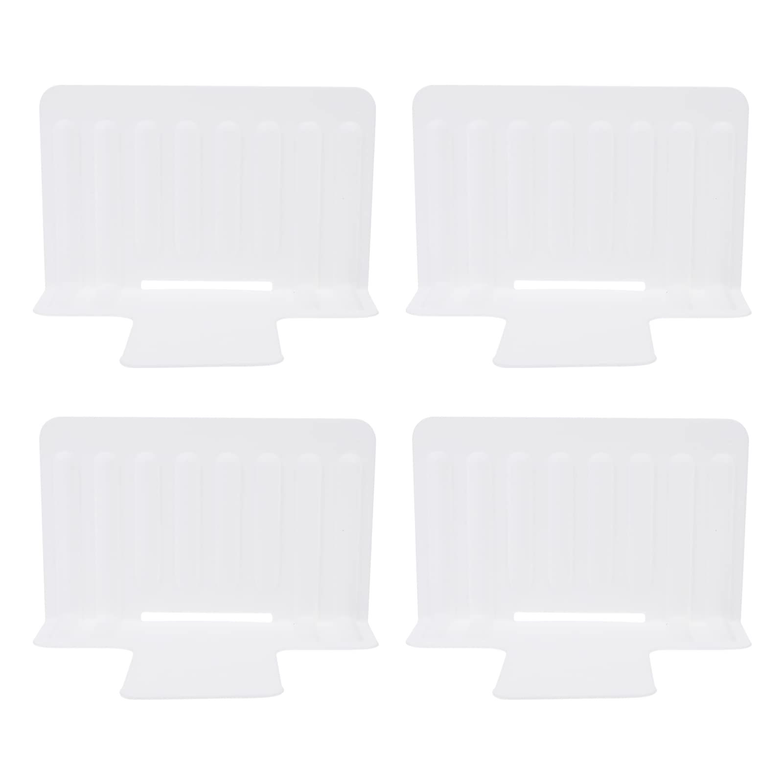 Cabilock 4pcs Separator shelf for cabinet space dividers plate frigerator side door divider storage closet organizer Drawer Partition Storage Board plastic white Acrylic office wooden frame